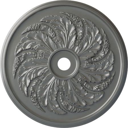Ekena Millwork Sellek Ceiling Medallion (Fits Canopies up to 9"), Hand-Painted Silver, 42 1/8"OD x 1 7/8"P CM42SKSLS